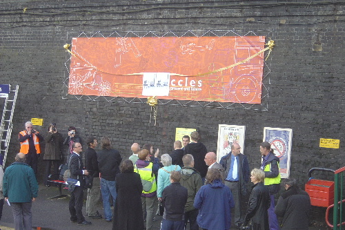 Unveiling the Eccles Station Mural (Photo: Stephen Hopkins)