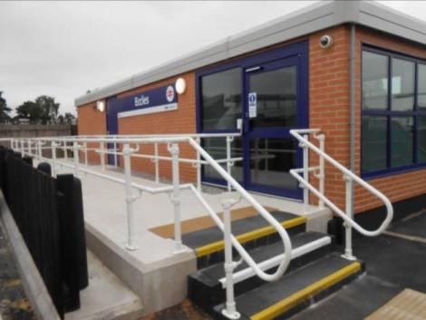 The new Eccles Station Building